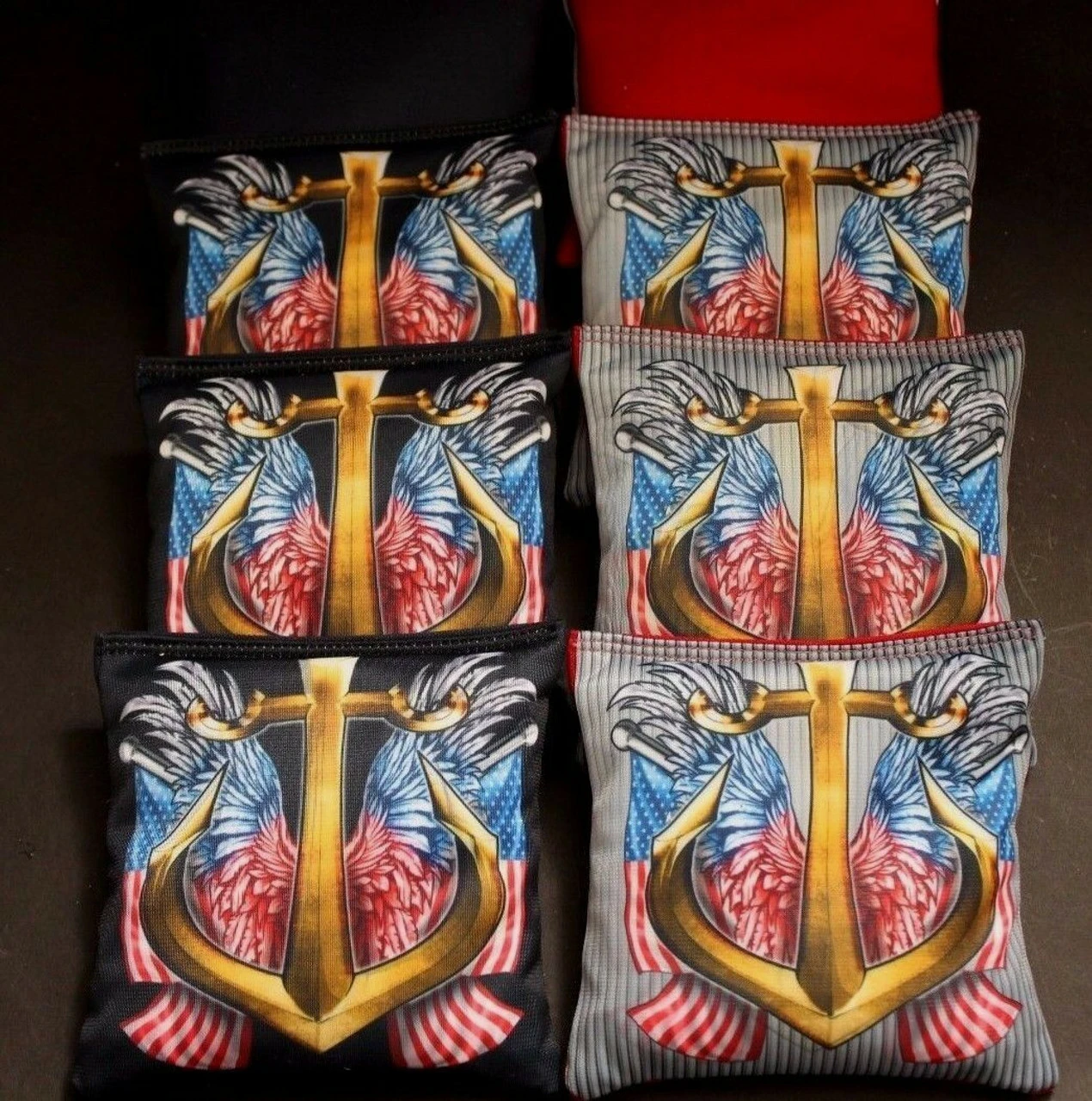 Patriotic Sailors Anchor Cornhole Bags - Set Of 8 4 Patriotic Sailors Anchor Cornhole Bags - Set Of 8 - Image 2