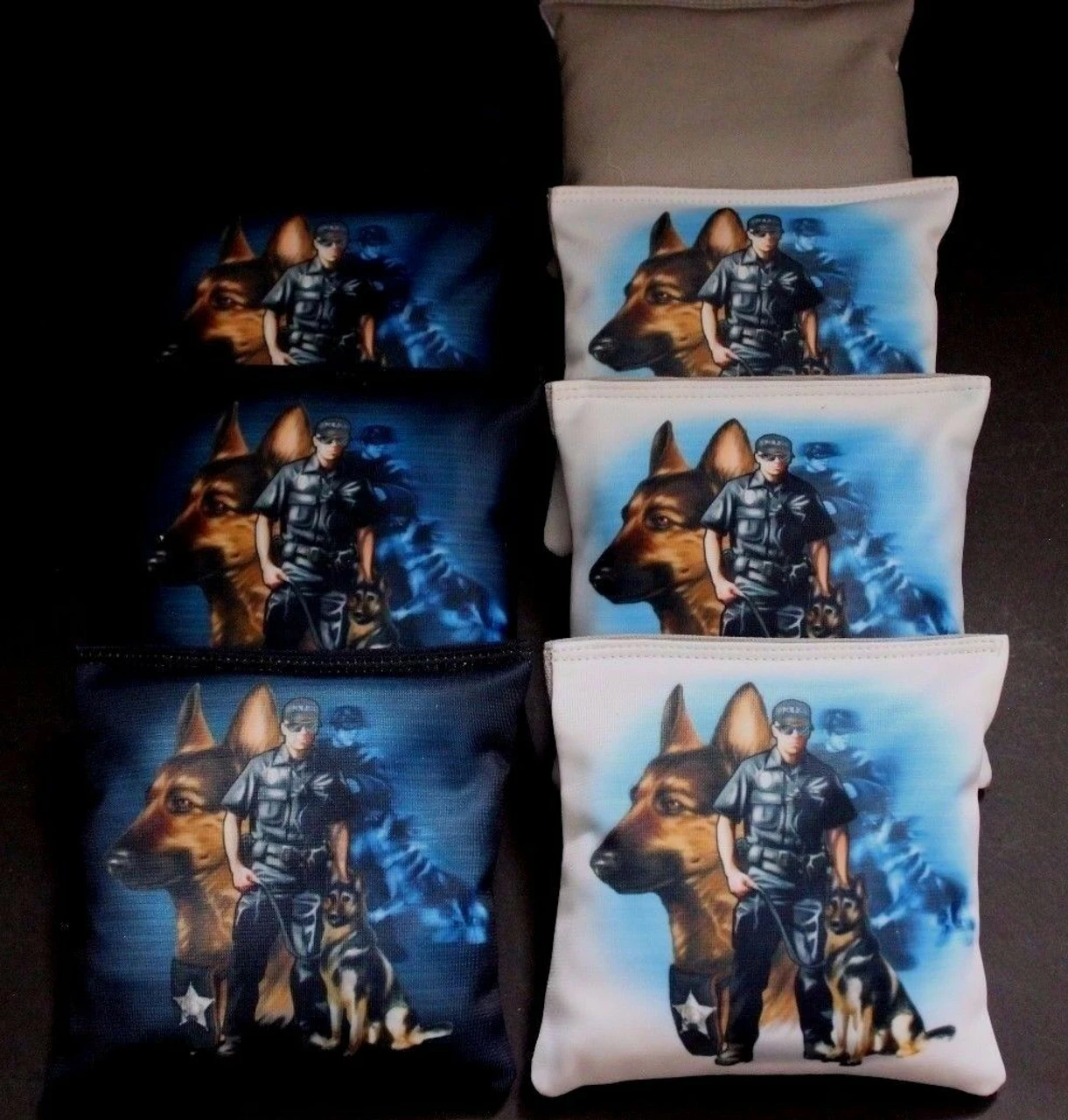 Police Dog Cornhole Bags - Set Of 8 4 Police Dog Cornhole Bags - Set Of 8 - Image 2