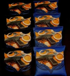 Police Shield Cornhole Bags - Set Of 8