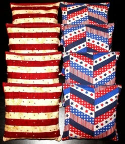 Stars And Stripes Version 4 Cornhole Bags - Set Of 8