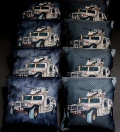 Armored Tank Cornhole Bags - Set Of 8