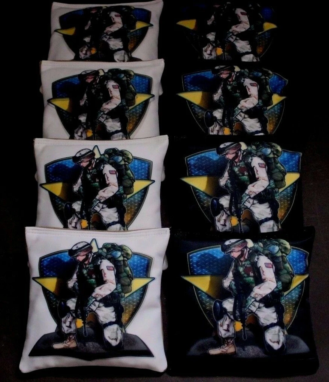 Fallen Soldier Cornhole Bags - Set Of 8 3 Fallen Soldier Cornhole Bags - Set Of 8