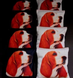 Basset Hound Cornhole Bags - Set Of 8