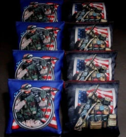 Armed Forces Military Marine Soldier Cornhole Bags - Set Of 8