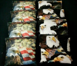 American Flag Bald Eagle Version 3 Cornhole Bags - Set Of 8