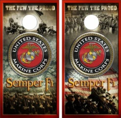 The Few, The Proud Cornhole Wraps - Set Of 2