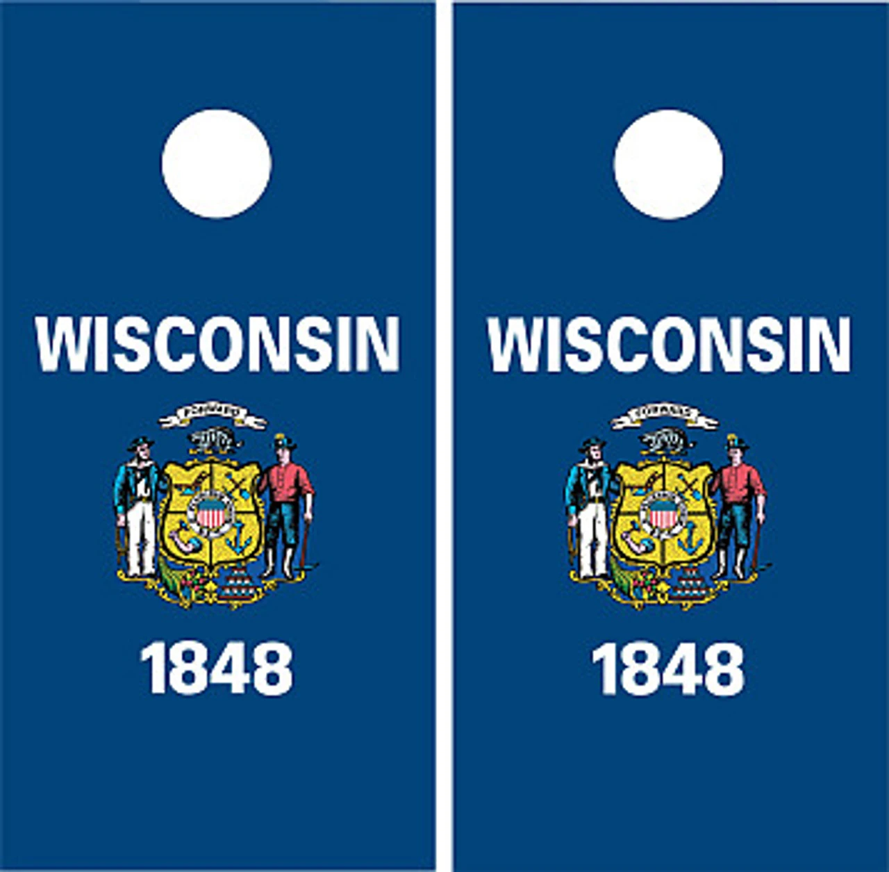 Wisconsin Flag Cornhole Set With Bags 4 Wisconsin Flag Cornhole Set With Bags - Image 2