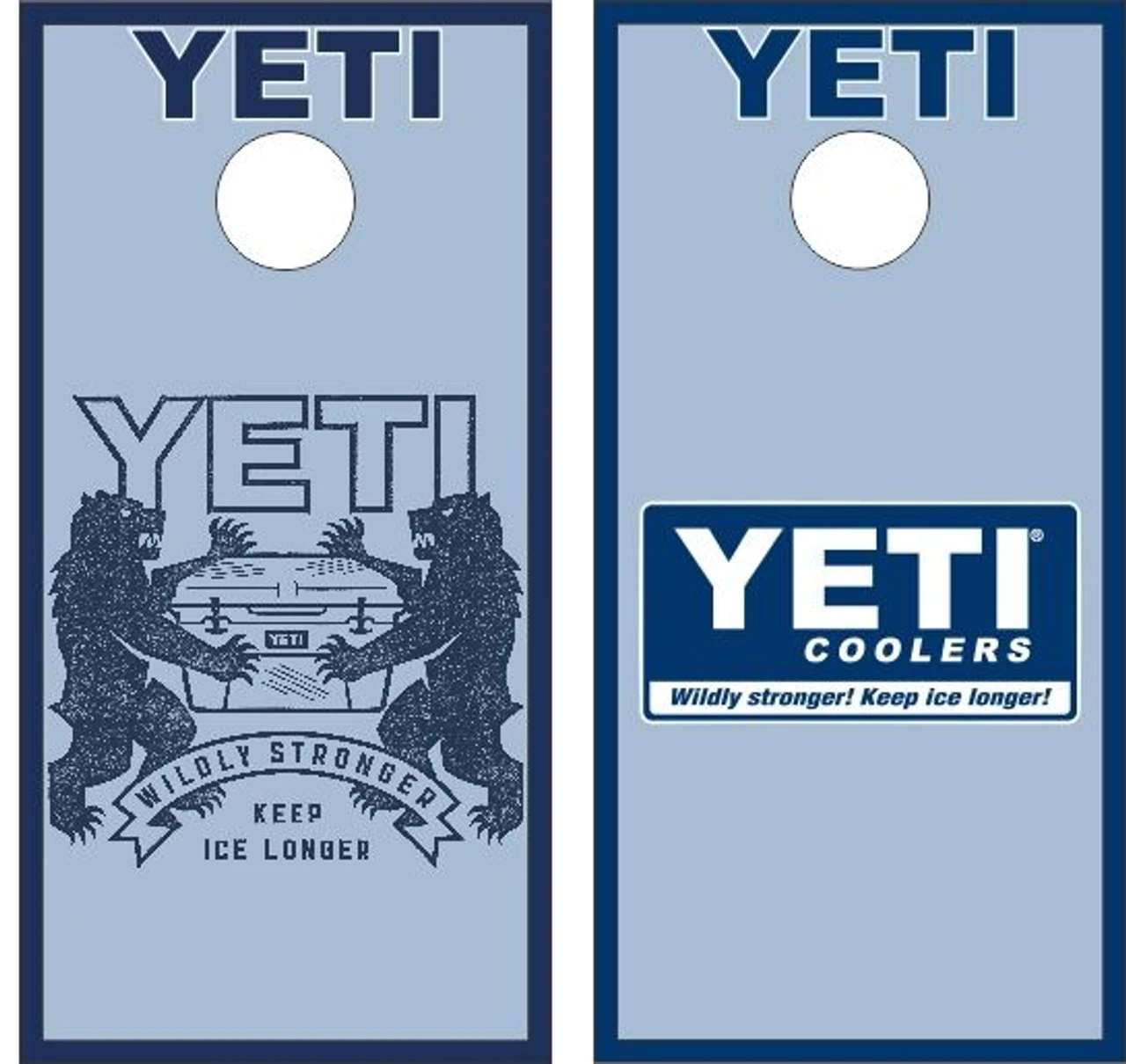 Yeti Coolers Cornhole Wraps - Set Of 2 3 Yeti Coolers Cornhole Wraps - Set Of 2